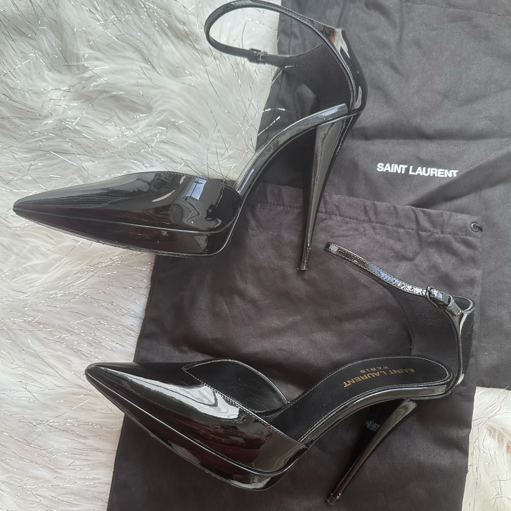 Saint Laurent Women's Black Stiletto Heels - Picture 10 of 13